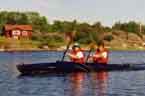 Paddling around the island of M�ja in the Stockholm archipelago, Sweden, 1994