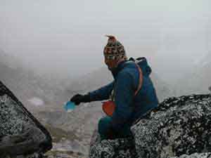 Robert scattering the ashes
