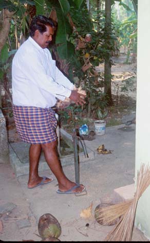 Karumalloor Johny opens coconut
