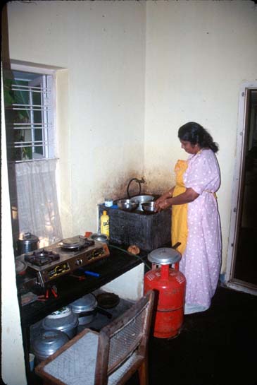 Karumalloor Mary in kitchen