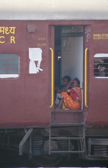 Orissa Women on train steps