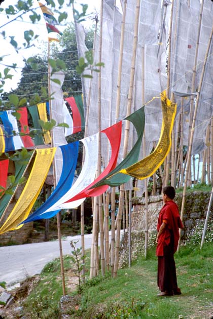 Pelling Pemayangste monastery Prayer flags