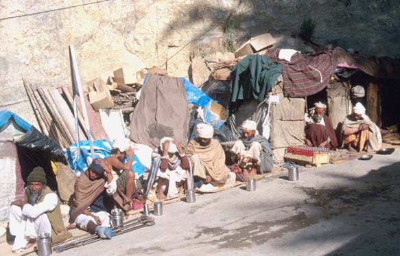 Gangotri Beggars on path