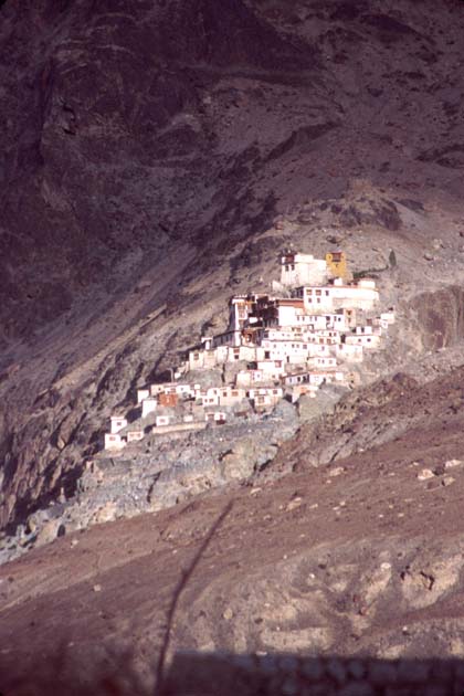 Nubra Diskit monastery at sunset