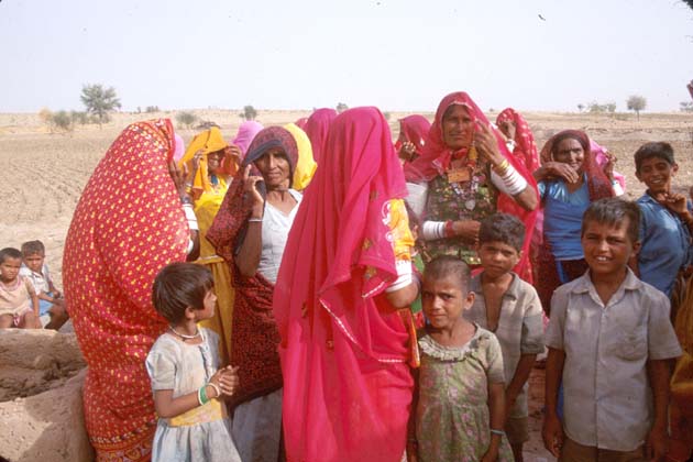GVVS Rampura village women welcome us