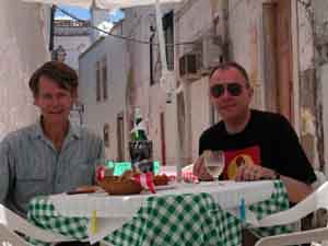 At a restaurant in Faro, Southern Portugal