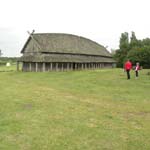 Modell av viking-hus