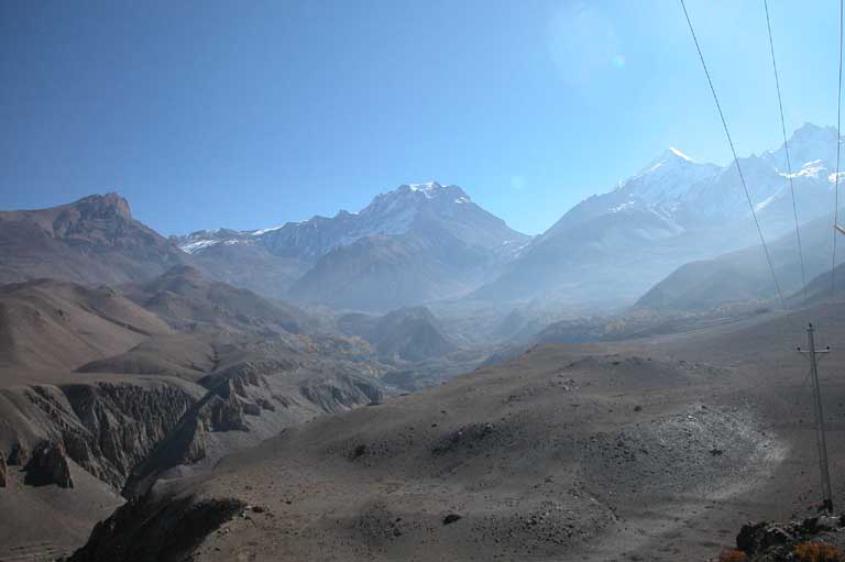 Utsikt mot Thorong La 5416 m�h