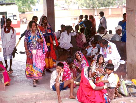 Karnataka Bus station folk dress