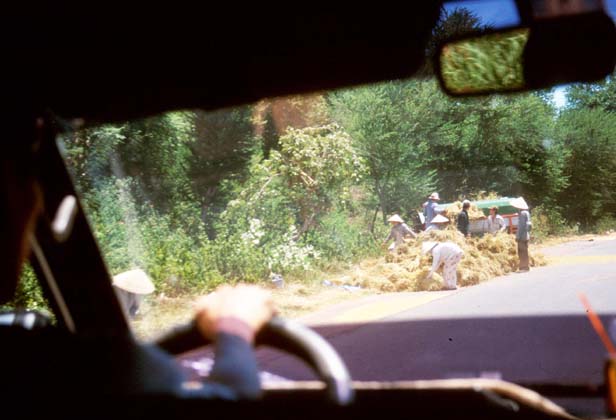 On the Road Rice Thrashing